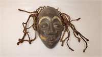 African Mask Wood and Twine Carved
