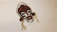 Tribal Pottery Mask Painted w/ String Details