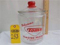 Tom's Toasted Peanuts Jar 8"