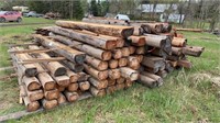 Pile of 8' and 9' Tamarack Cants