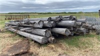 3 Piles of asst. Power Poles, 24 - 30', and