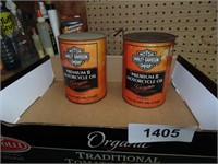 (2) Harley Davidson Motorcycle Unopened Oil Cans