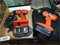 (2) Black & Decker Battery Drills w/ Chargers