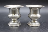 Pair vintage sterling P.S. Co. toothpick holders