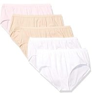 JUST MY SIZE Women's Cotton Panties 5 Pack, 10