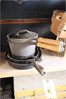 Unmarked Cast Iron Skillets