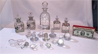 LOT OF ANTIQUE & VINTAGE DECANTERS