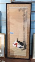 ASIAN SCROLL PAINTING IN FRAME