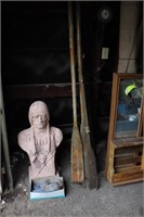 Oars, Paddles and Indian Bust