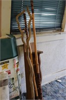 Wood Canes and Wood Shelf