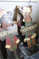 Moose and Bear Metal Decorations