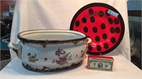 LIMOGES FOOT BATH & ITALIAN BOWL