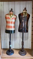 2 PAINTED MANNEQUIN DISPLAYS