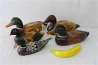 Decorative Carved Wood Decoy Ducks 2