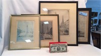 3 DON SWANN PRINTS AND ANTIQUE PRINT