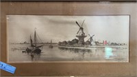 2 EARLY HORIZONTAL ETCHING ~ BOTH SIGNED