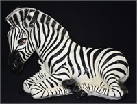 Mid Century Modern Marwal Lrg Plaster Zebra Statue