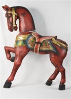 Large Wooden Painted Horse