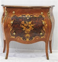 French Empire Inlaid & Ormolu Bombe Chest