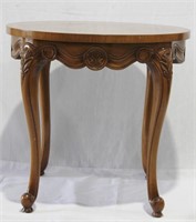 French Provincial Burled Top - Round Side Table