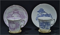 2 Royal Chelsea China Tea Cups & Saucers