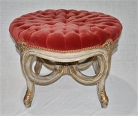 French Provincial Round Ottoman Tuffted Top