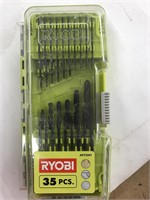 New Ryobi 35 Pc Black Oxide Drill Bits