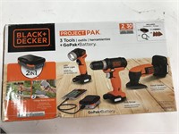New Black & Decker 3 Tool Pack