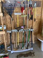 Rack of Lawn Tools