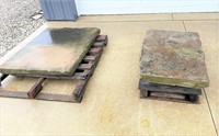 large sand stone slabs-see measurements
