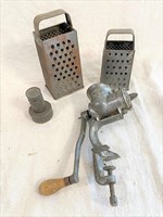antique graders & food grinder