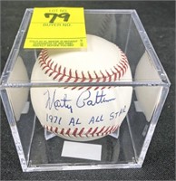 Marty Patterson Signed Baseball All Star
