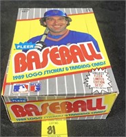 Box Unopened 1989 Fleer Baseball Cards & Stickers