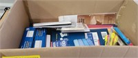 Box lot of miscellaneous office supplies