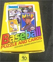 Box 1989 Donruss Puzzle & Baseball Cards