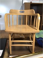 New Light Wood Chair w/ Rounded Back