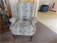 Floral Wing Back Chair