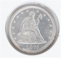Coin 1875 Seated Liberty Twenty Cent Piece