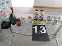 Salt and Pepper sets ~ Cow Set ~ Donald Duck ~ ETC