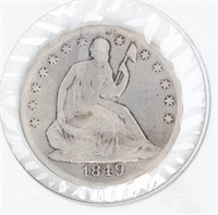 Coin 1849-O Seated Liberty Silver Half Dollar