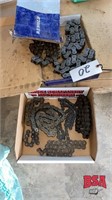 Miscellaneous pieces of roller chain