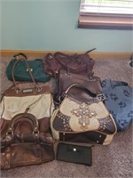 6 purses,  bag, wallet