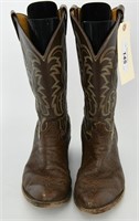 Justin Cowboy Boots #9051 sz 11.5 D Brown Leather