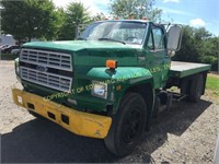 1991 FORD F-600 W/ 12' FIXED FLATBED 2WD