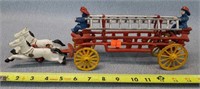 Cast Iron Team Fire Ladder Trailer