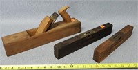 NY Tool Co. Plane & 2- Antique Stanley Levels