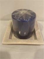 Candle and candle tray -  measures 5 inches