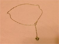 14K Gold Anklet Or Necklace Feet Charm