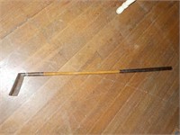 Antique wood putter handle golf club c.s.hymers
