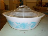 New old glasbake covered dish 2 qt. by Jeannette